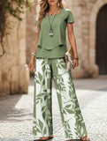 Print Top Wide Leg Pants Set_CWSS01490