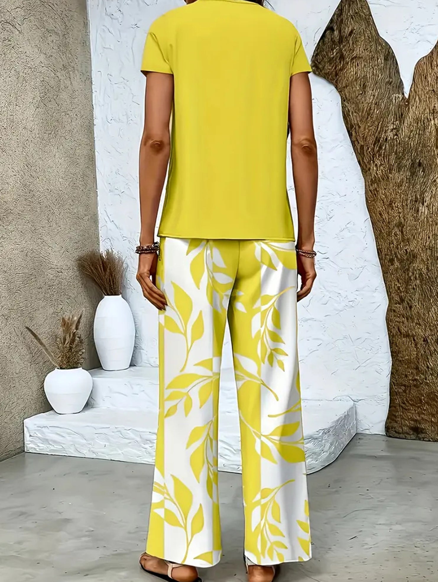 Print Top Wide Leg Pants Set_CWSS01490