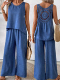 Backless Hollow Out Fashion Two Piece Set_CWSS01496