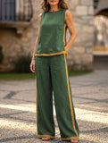 Colorblock Wide Leg Two Piece Set_CWSS01500