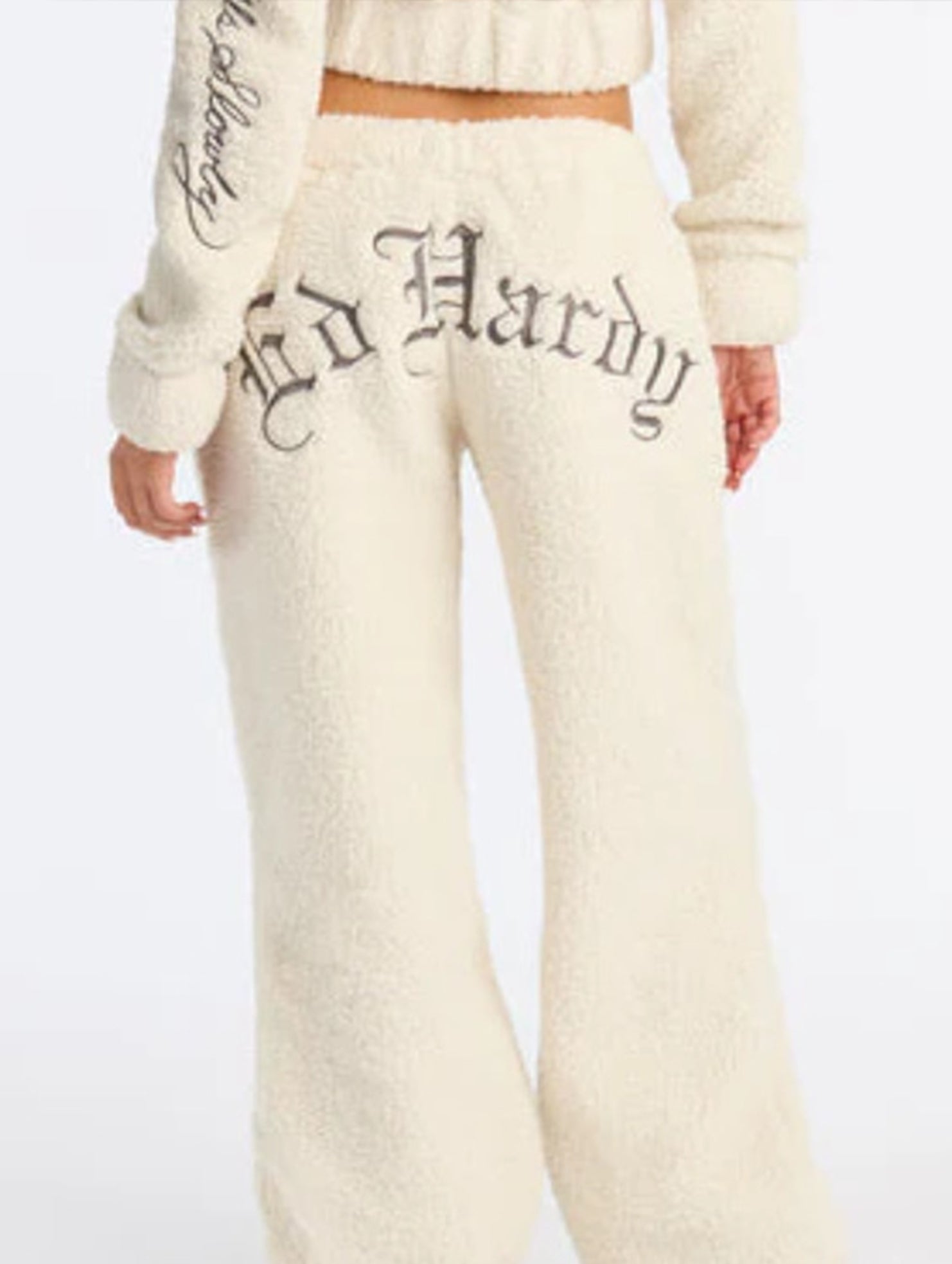Hooded Zip Fleece Embroidered Casual Set_CWSTB00962