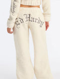 Hooded Zip Fleece Embroidered Casual Set_CWSTB00962