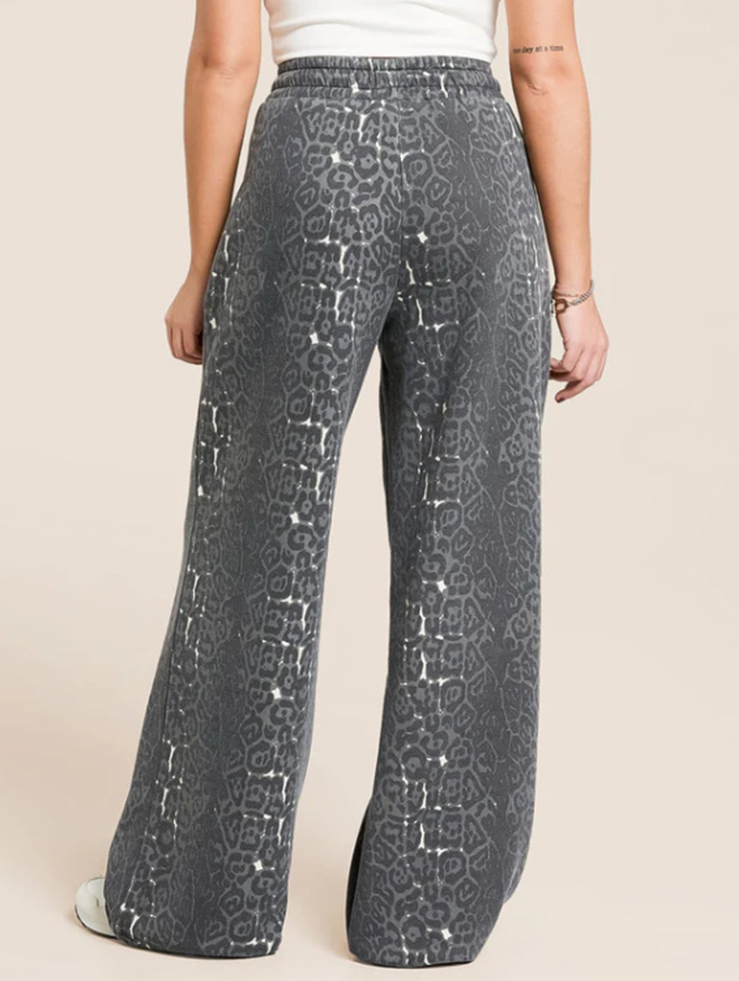 Hooded Sweatshirt Leopard Wide Leg Set_CWSTB00963
