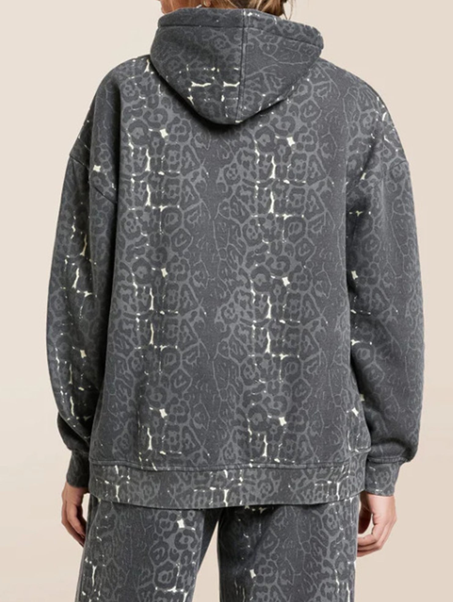 Hooded Sweatshirt Leopard Wide Leg Set_CWSTB00963