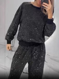 Sequin Starry Sky Loose Two Piece Set_CWSTB01011