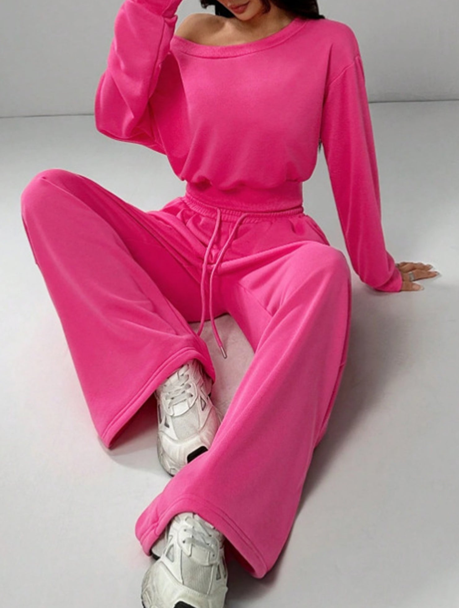 Solid Color Fashion Two Piece Set_CWSTB01014