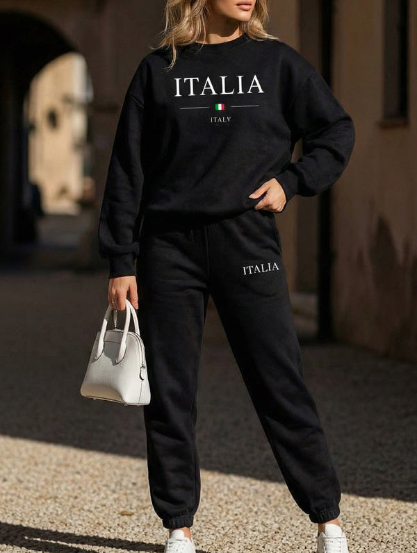 Letter Casual Two Piece Set