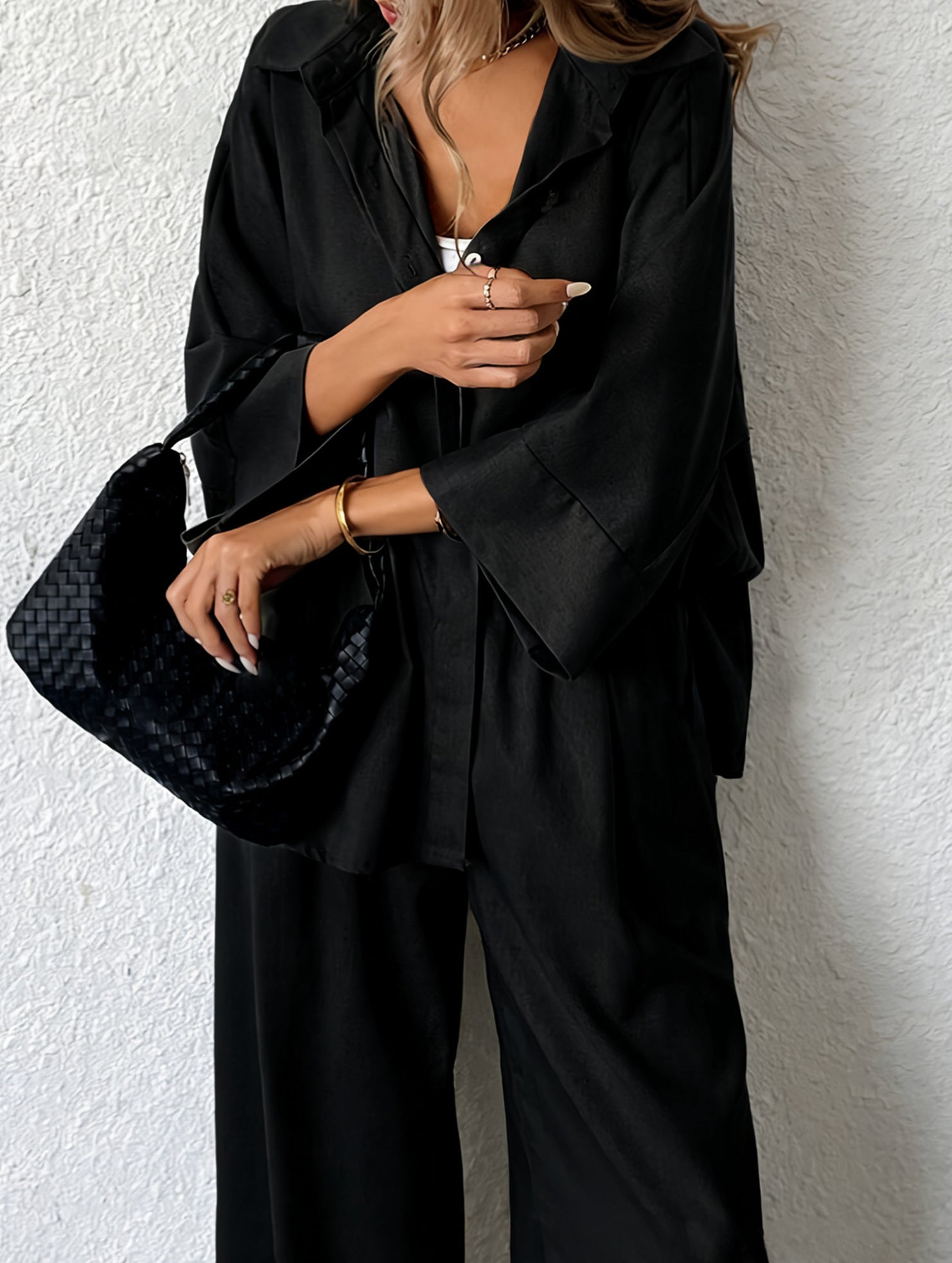 Plus Size Loose Pants Two Piece Set