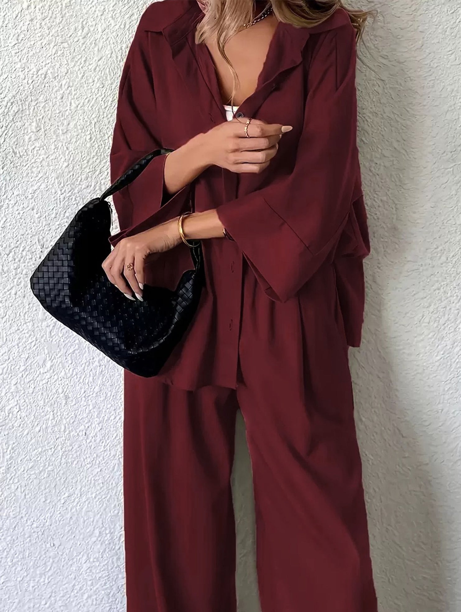 Plus Size Loose Pants Two Piece Set