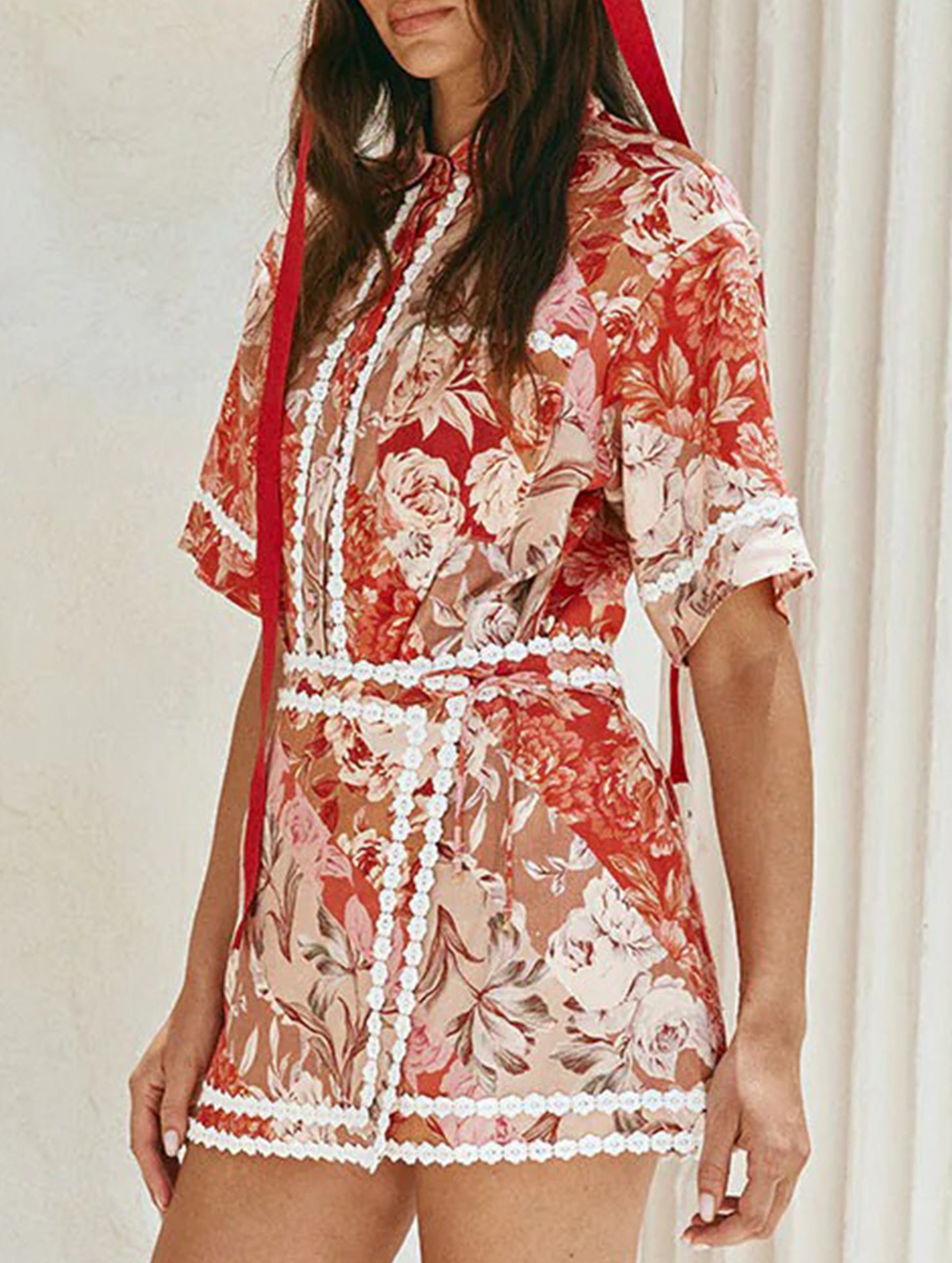Linen Shirt and Skirt Set