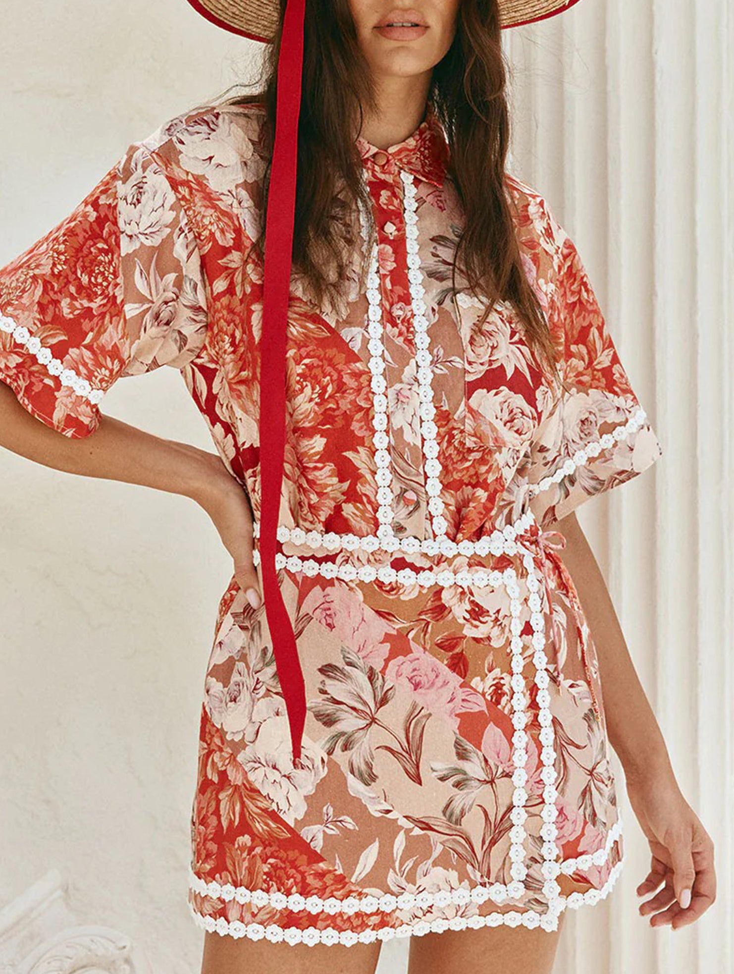 Linen Shirt and Skirt Set