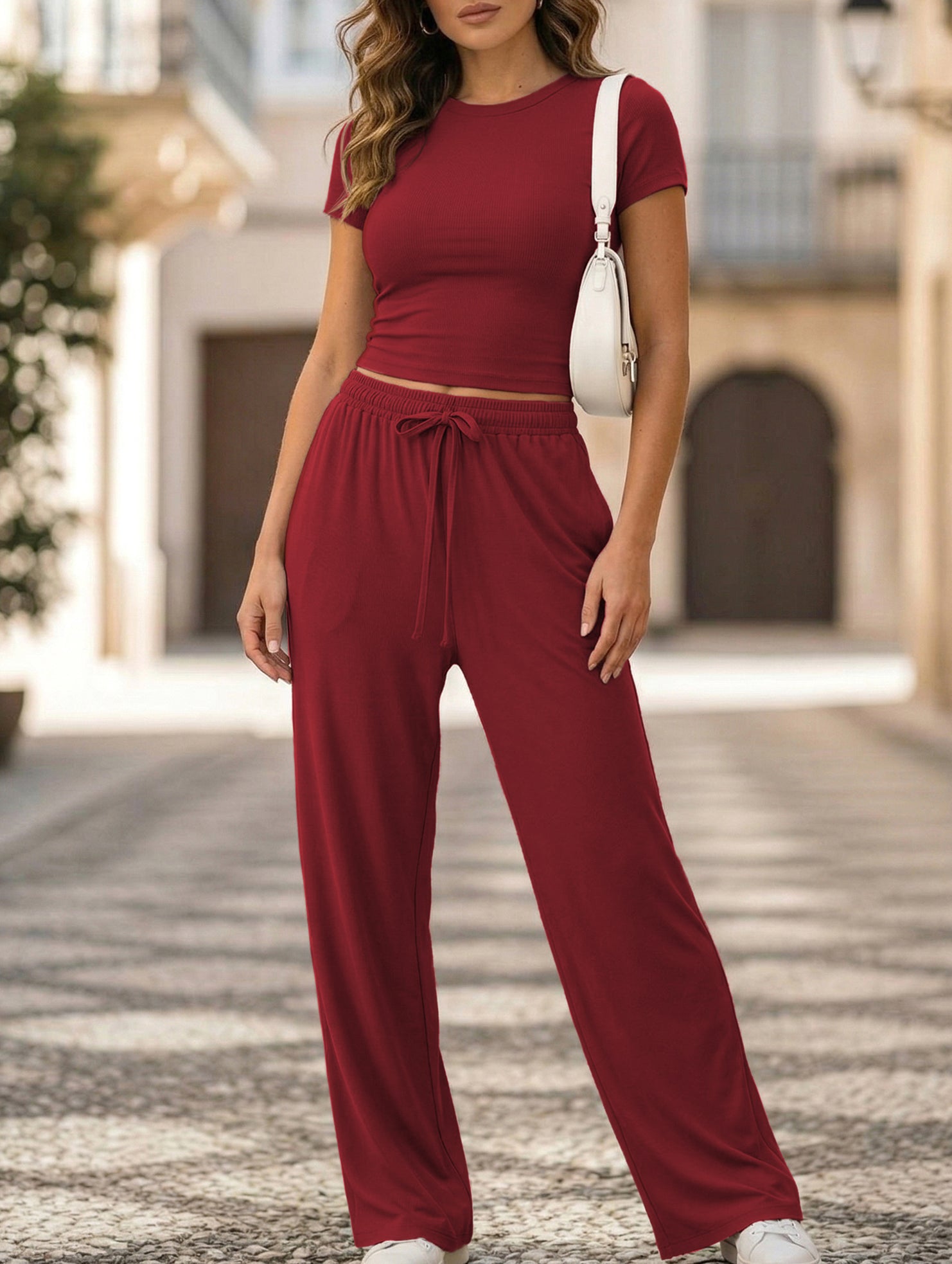 Y2K Slim Fit Two Piece Set