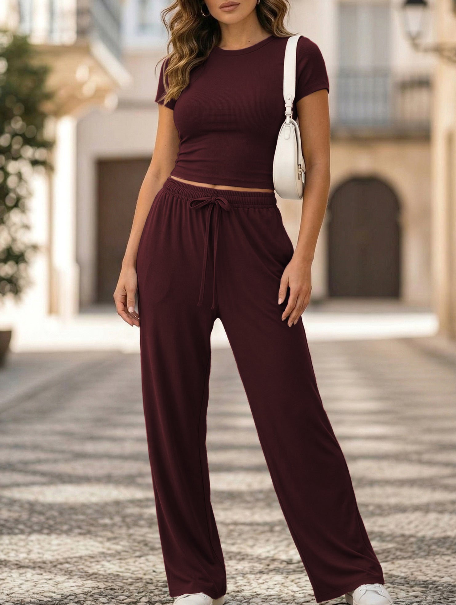 Y2K Slim Fit Two Piece Set