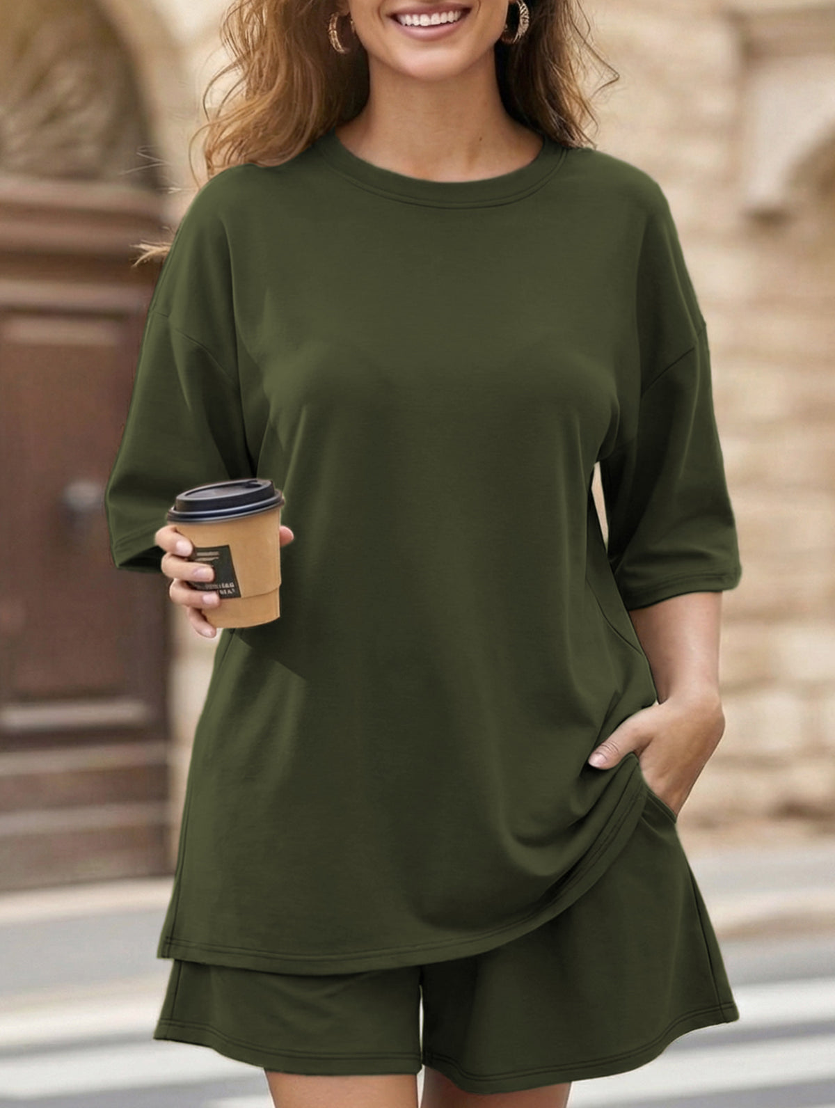 Crewneck Loose Short Sleeve Set