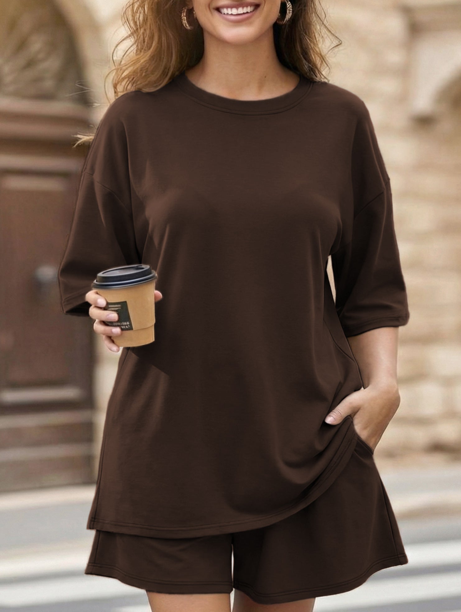 Crewneck Loose Short Sleeve Set