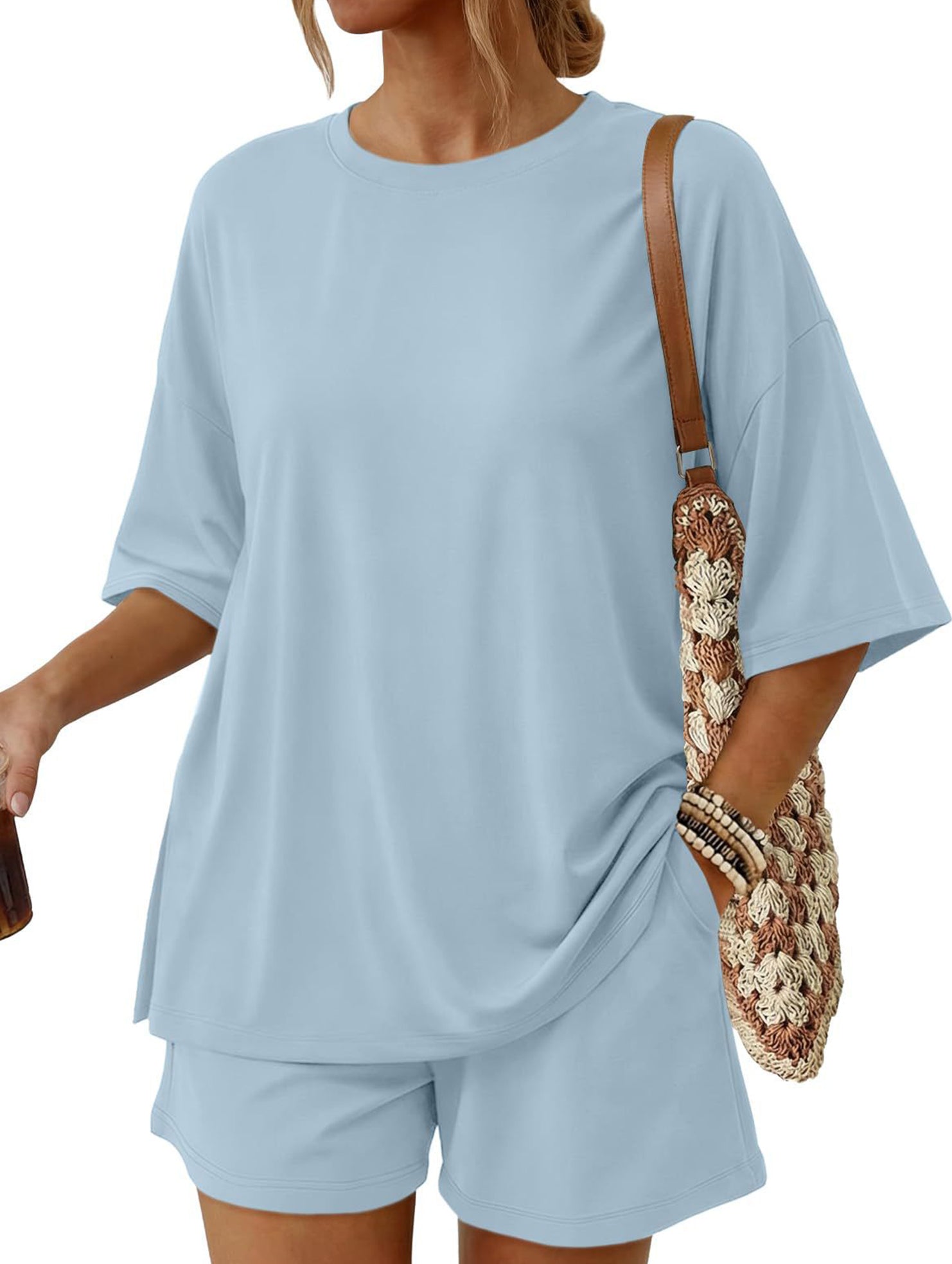 Crewneck Loose Short Sleeve Set