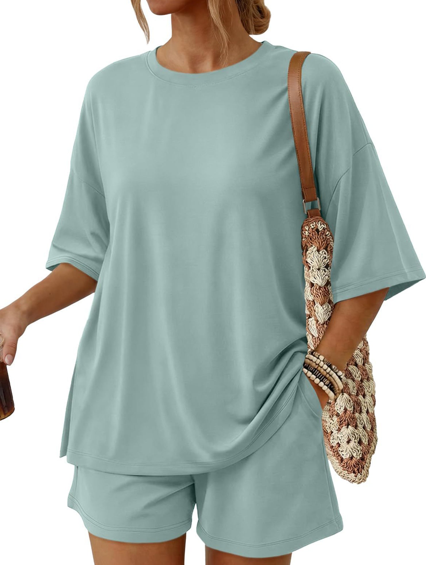 Crewneck Loose Short Sleeve Set