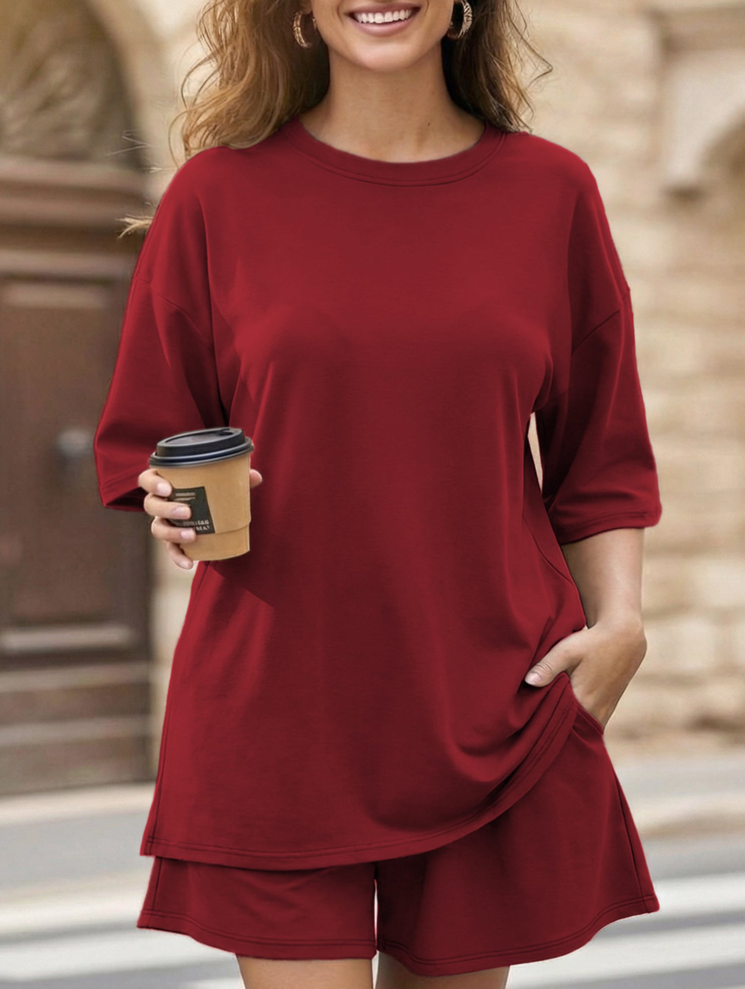 Crewneck Loose Short Sleeve Set