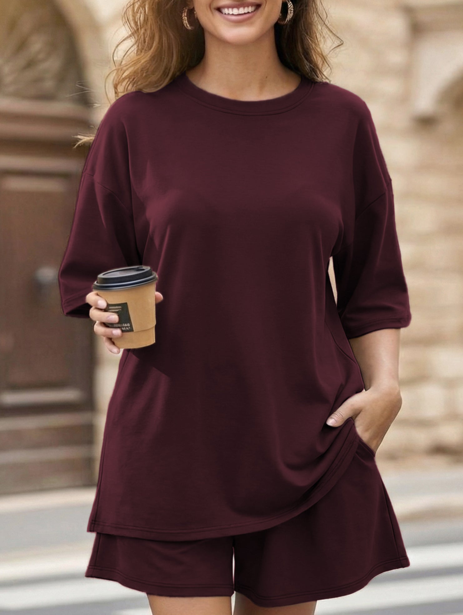 Crewneck Loose Short Sleeve Set