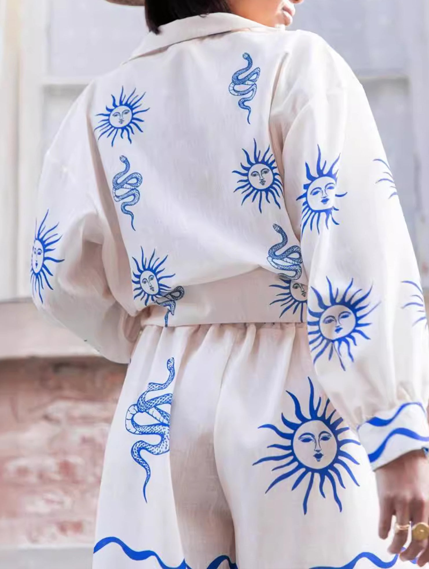 Fashionable Printed Linen Casual Versatile Shirts and Shorts