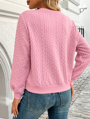 Casual Neckline Zipper Long Sleeve Sweatshirt