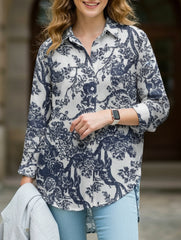 Digital Printed Casual Irregular Shirt