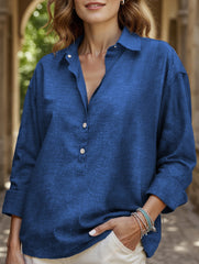 Loose long-sleeved casual shirt