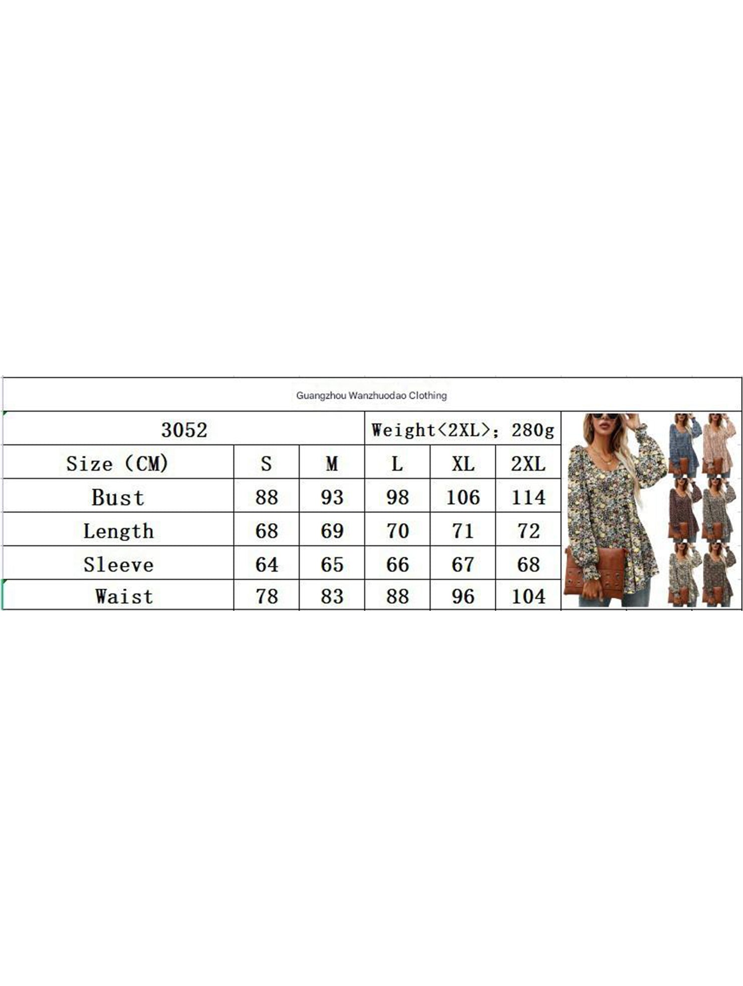 Printed bubble long-sleeved waist top T-shirt