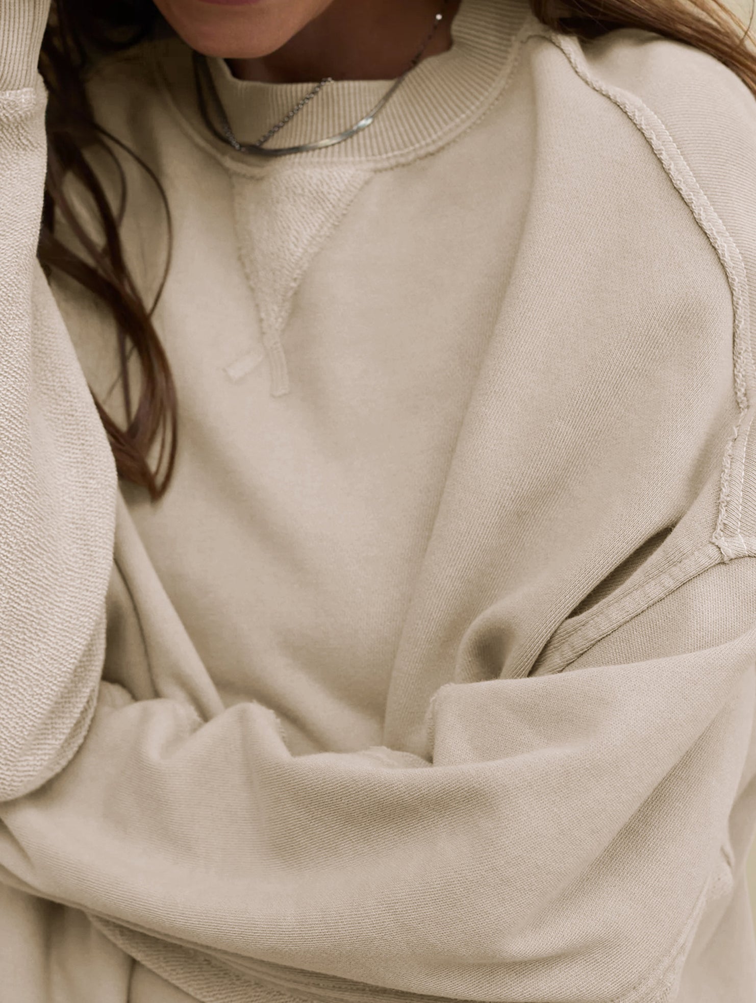 Loose casual crew neck top