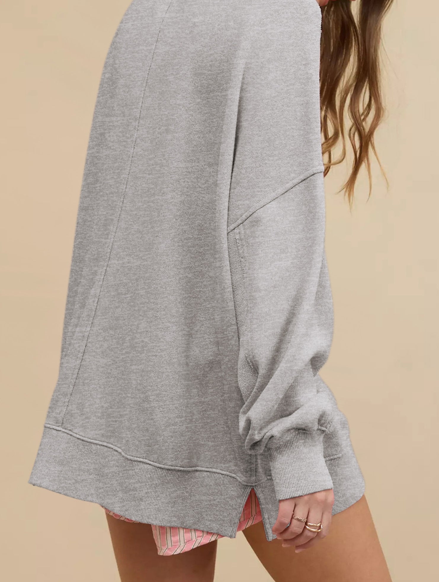 Loose casual crew neck top