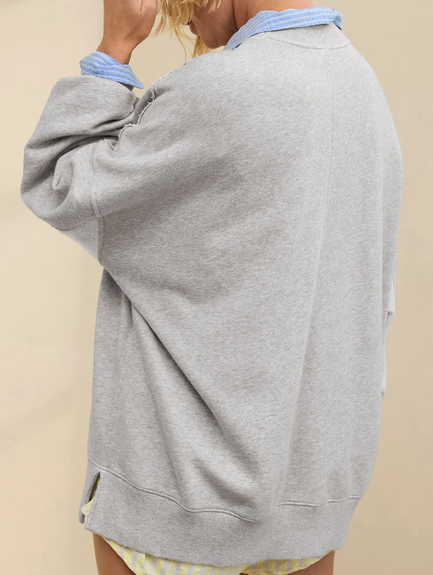 Loose casual crew neck top