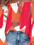 Off-the-shoulder lantern sleeves shirt