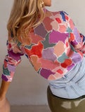 Casual pastoral style printed shirt