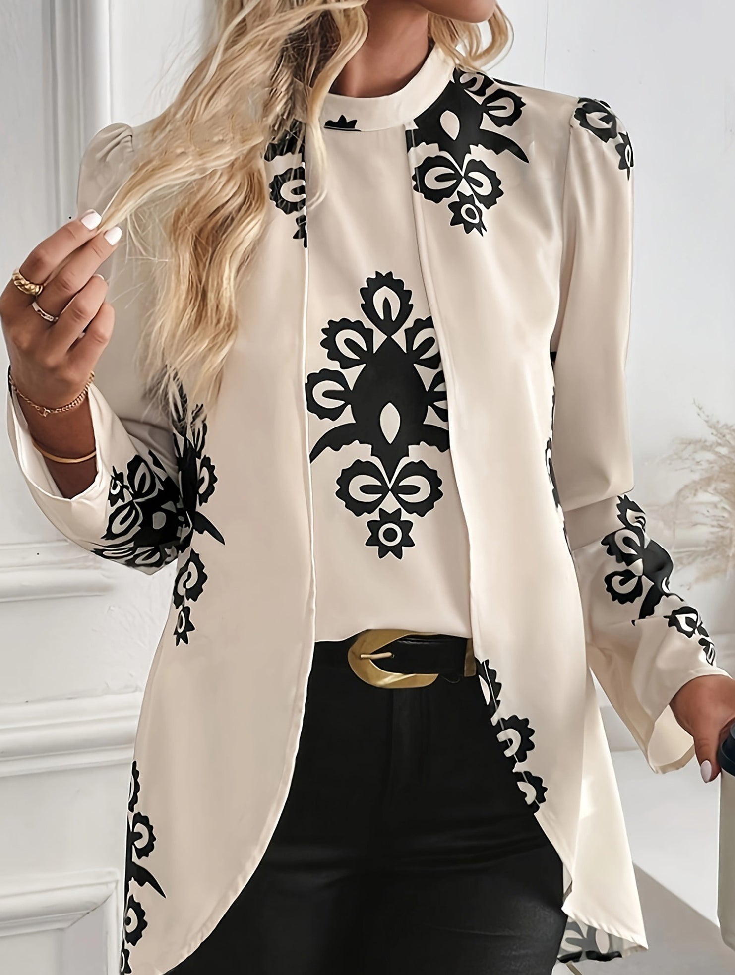 Retro autumn and winter long-sleeved shirt