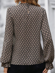 Vintage Print Lace-Up Shirt