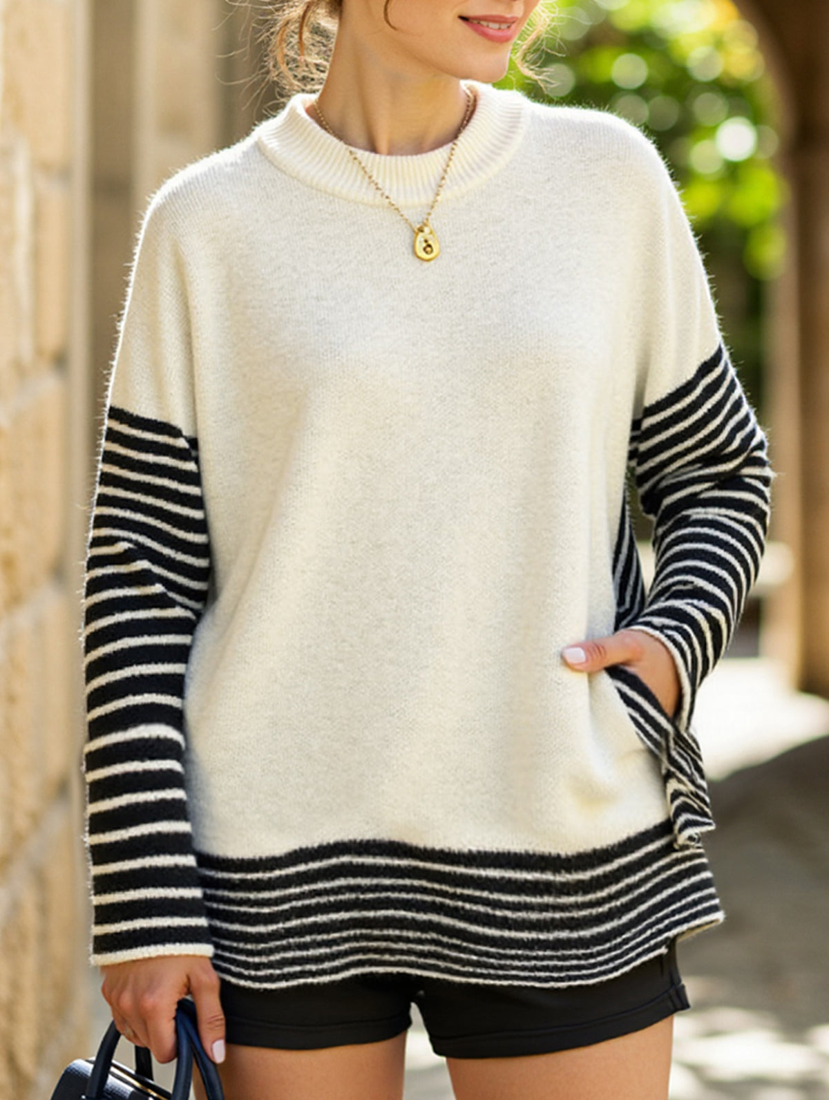 Versatile Loose Cape Bat Sleeve Sweater