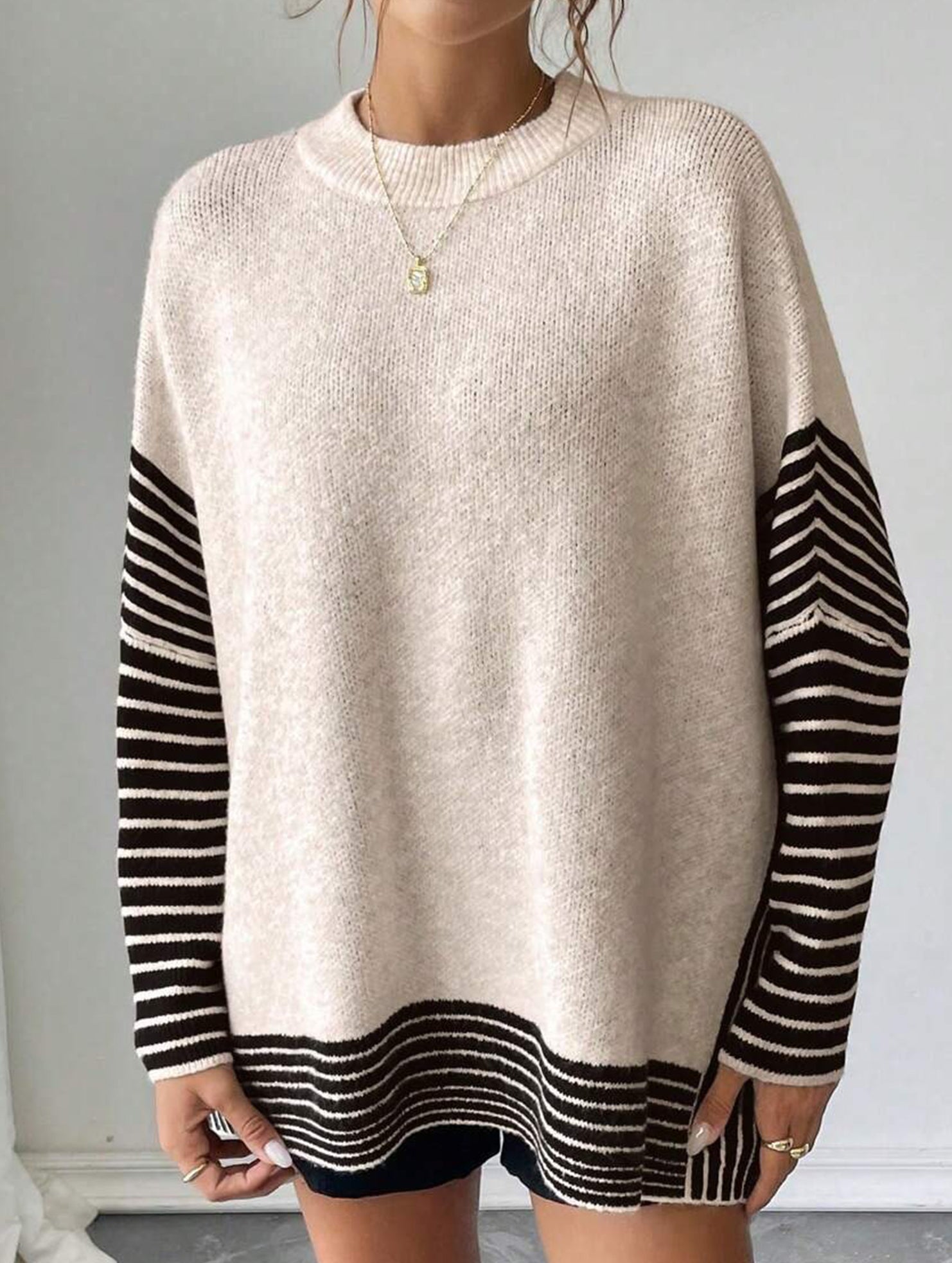 Versatile Loose Cape Bat Sleeve Sweater