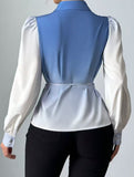 Versatile gradient long-sleeved shirt