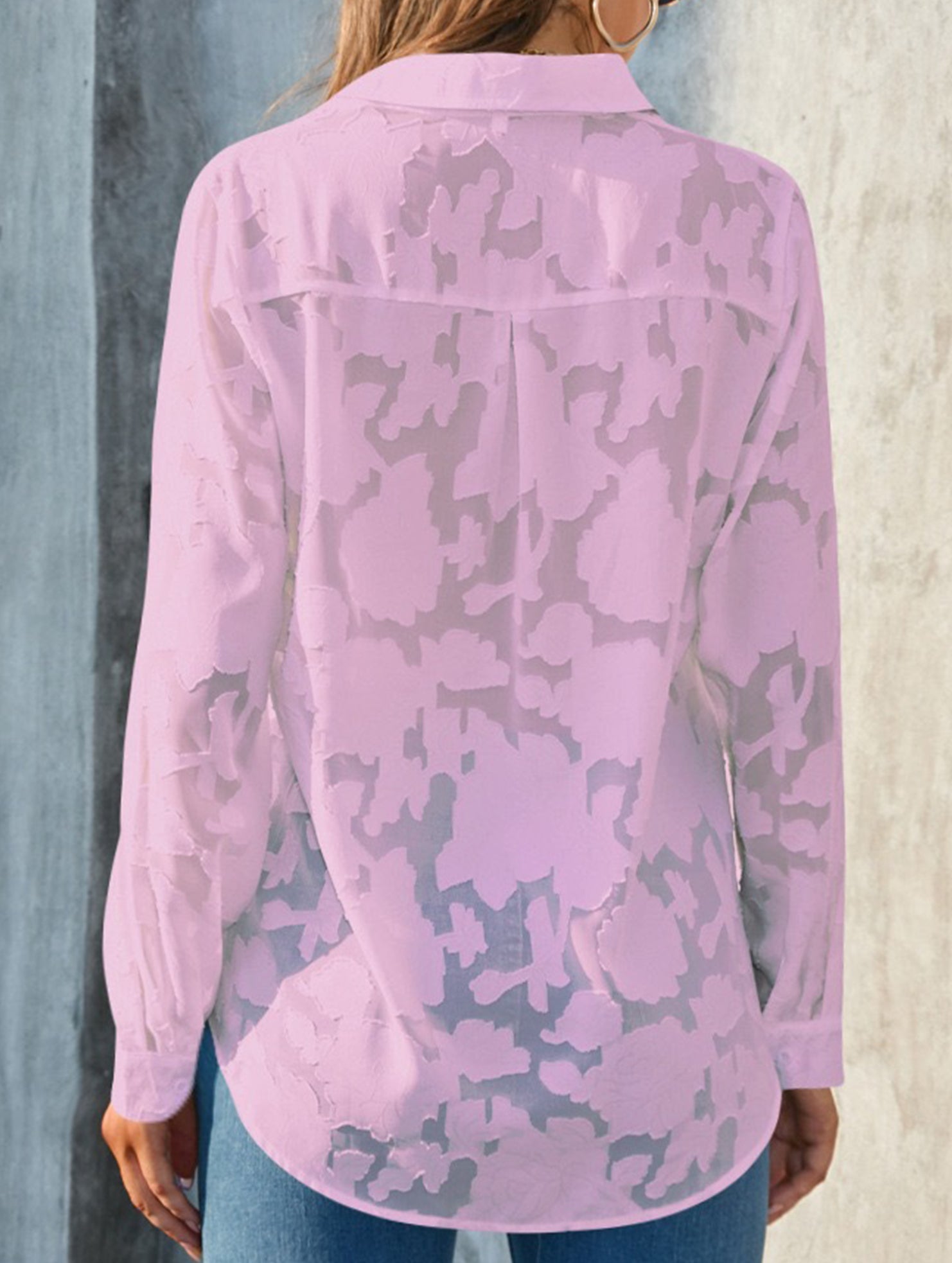 Loose casual oversized hollow shirt