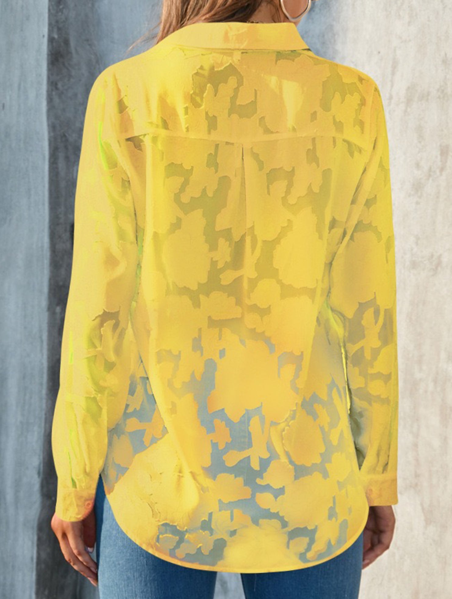 Loose casual oversized hollow shirt