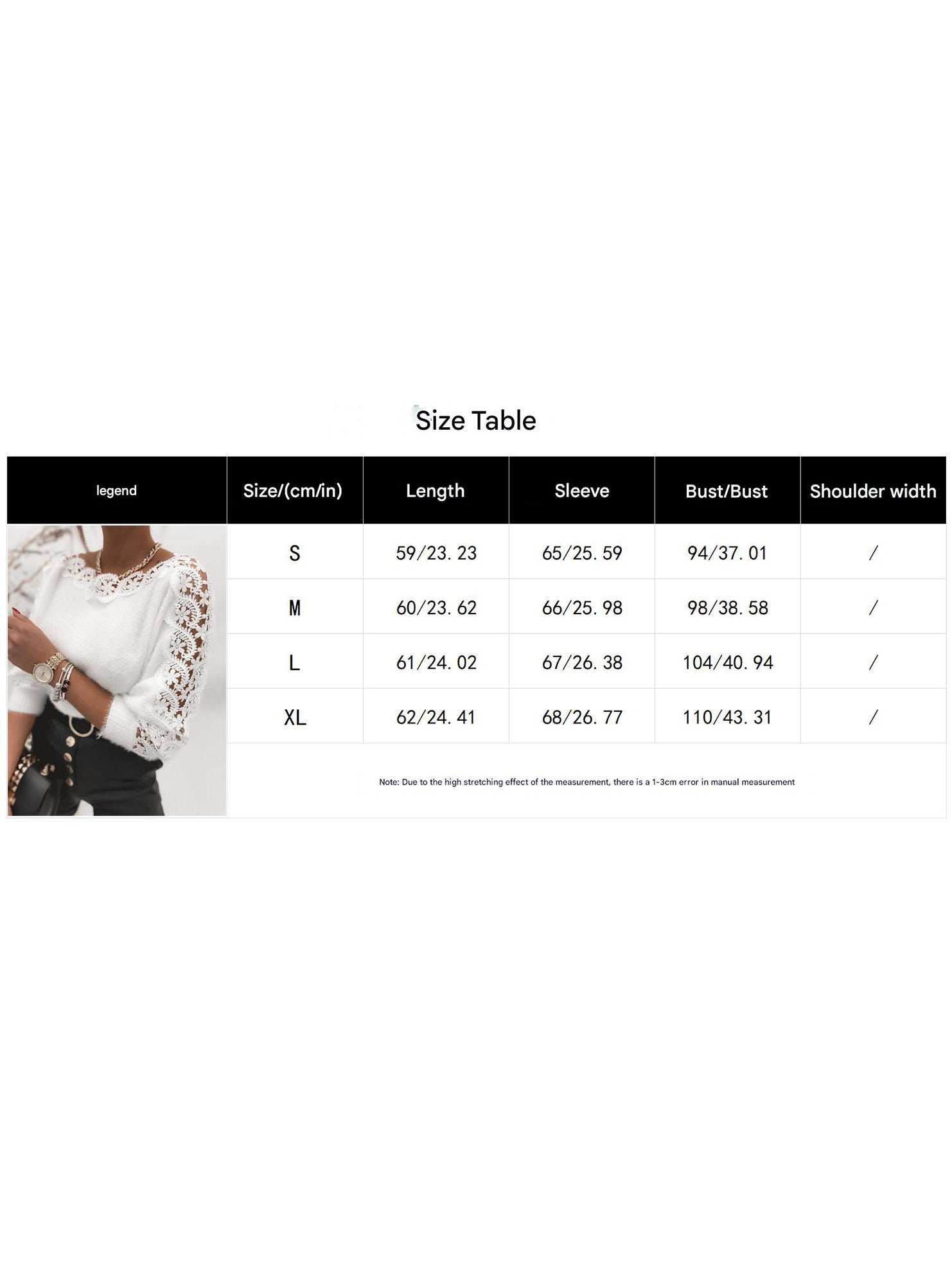 Boat neck lace paneled sleeves knitted top