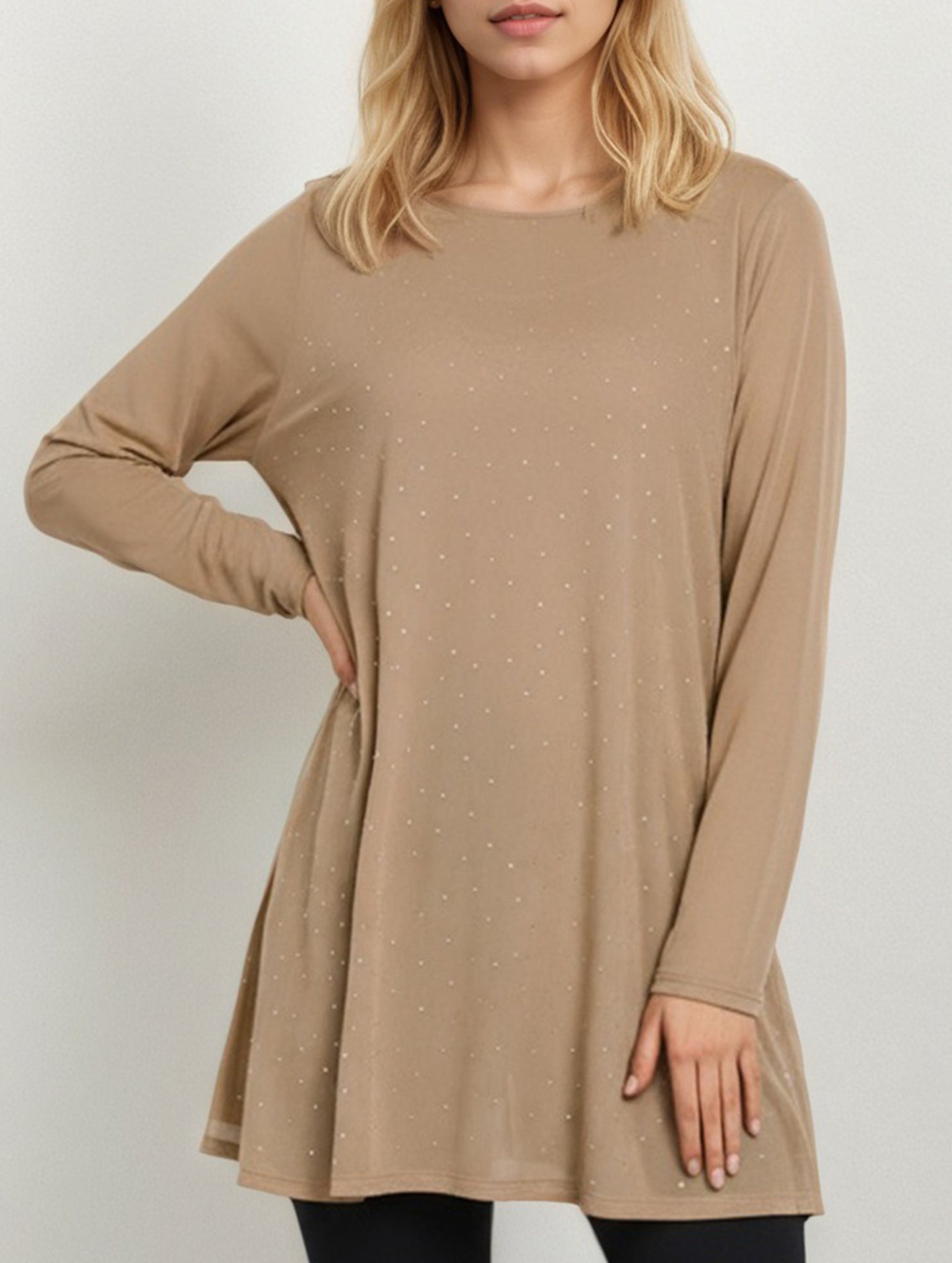 Two-piece suspender lining with small polka dot print