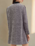 Retro shirt-style knit dress