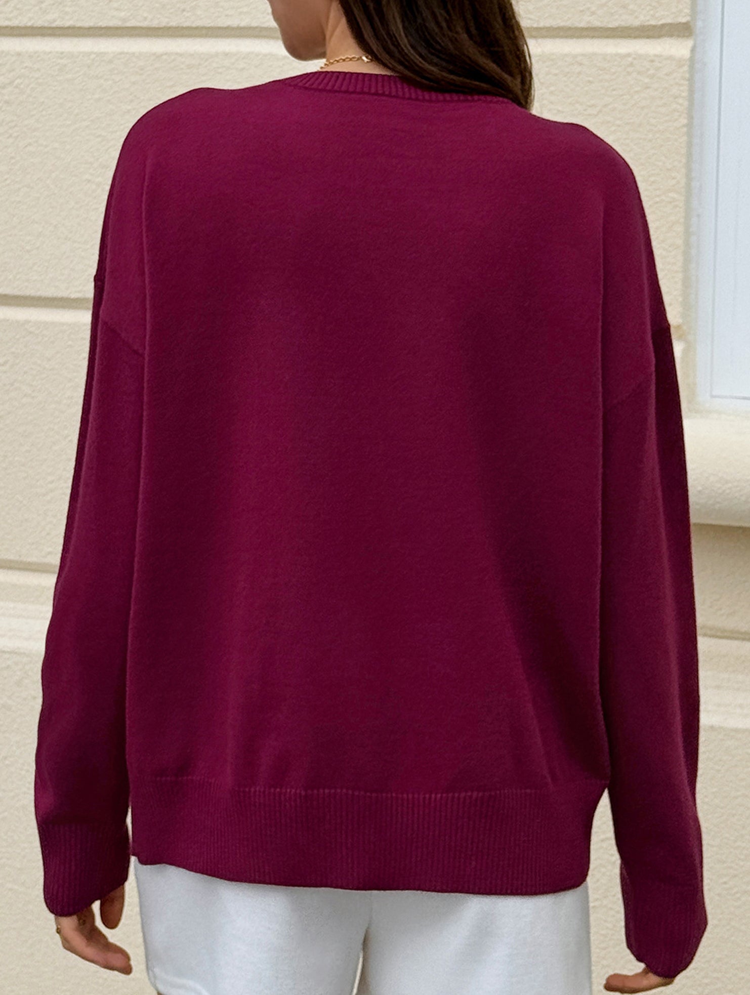 Casual woolen long-sleeved shirt sweater