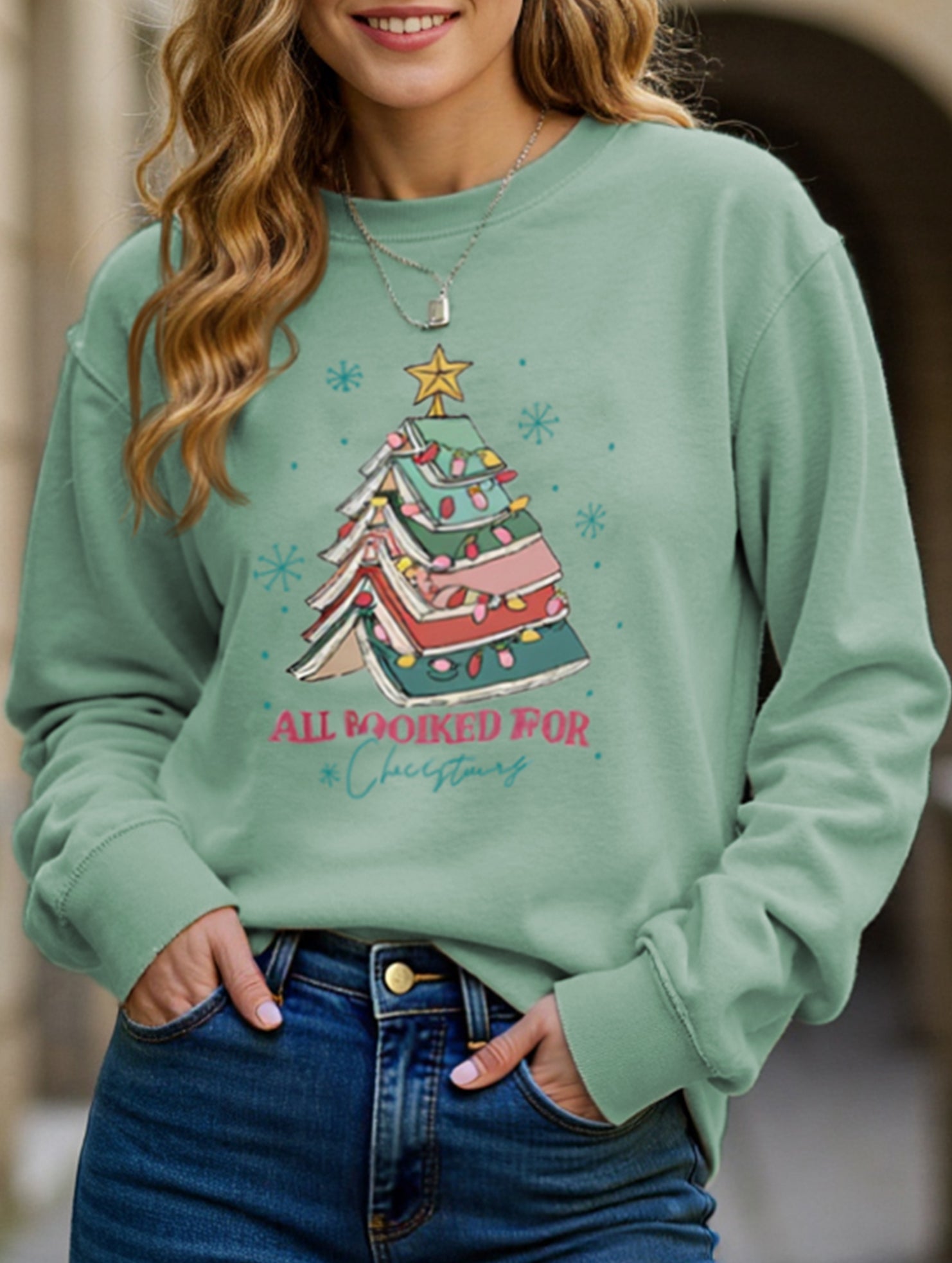 Casual Letter Fun Crew Neck Sweatshirt