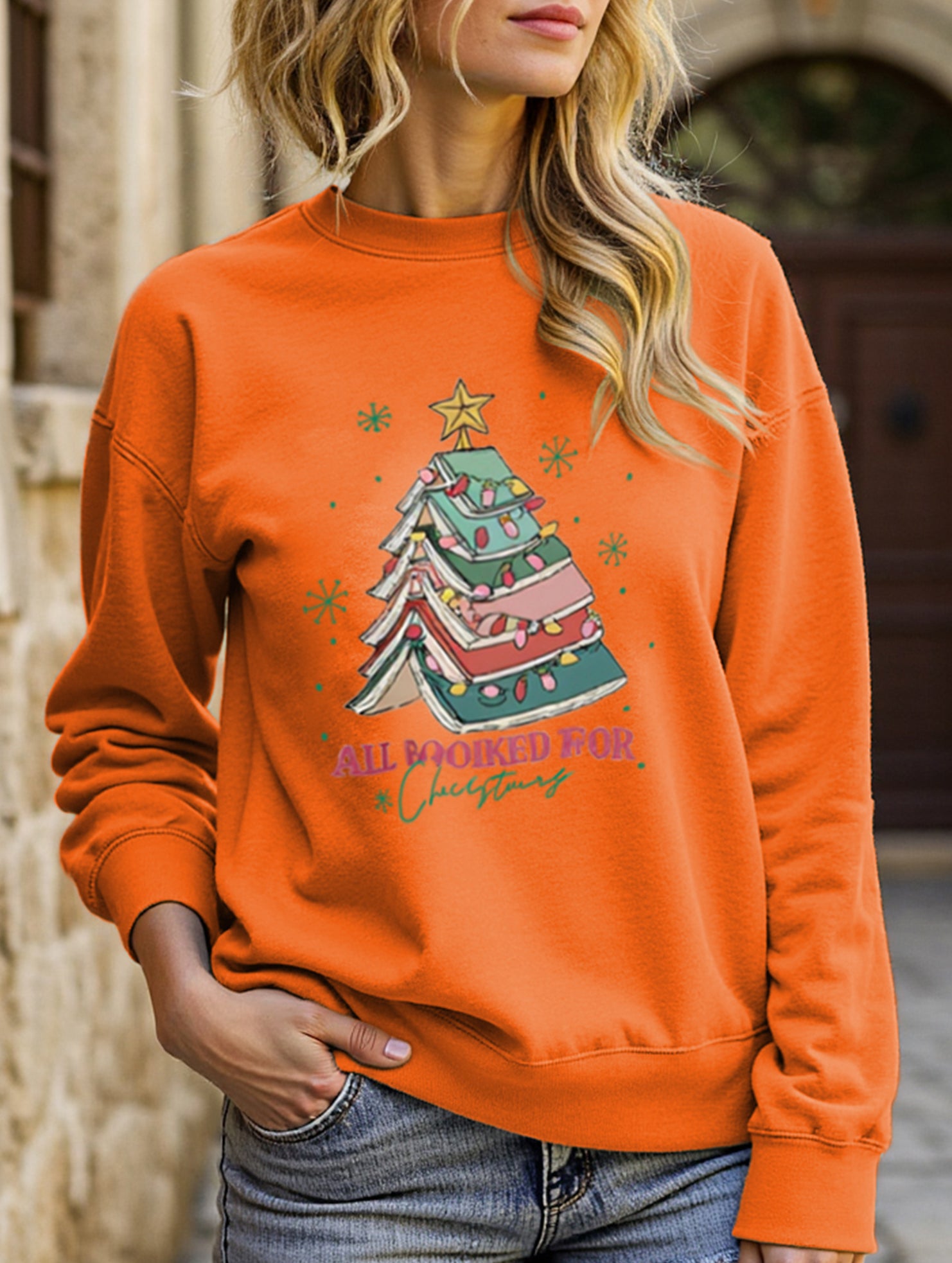 Casual Letter Fun Crew Neck Sweatshirt