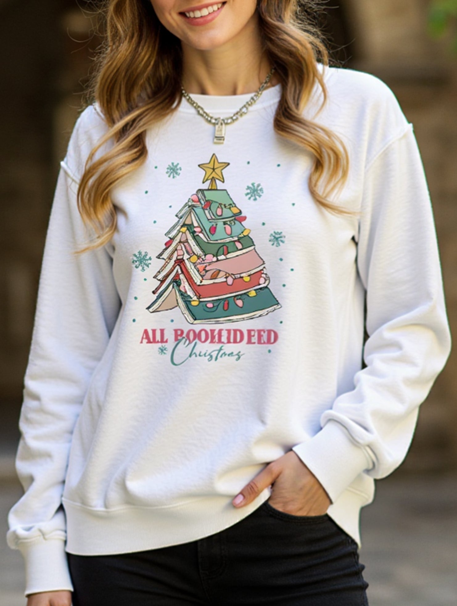 Casual Letter Fun Crew Neck Sweatshirt