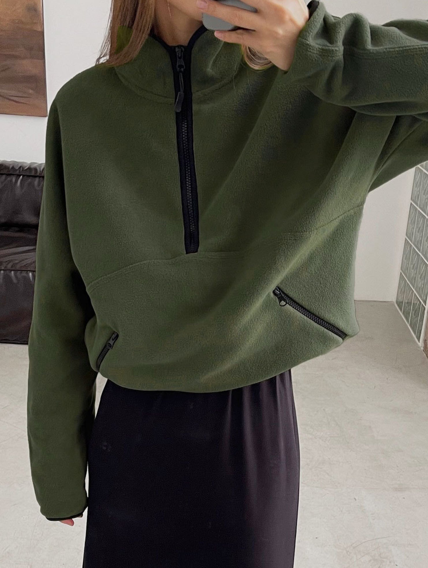 Versatile half-zip sweatshirt