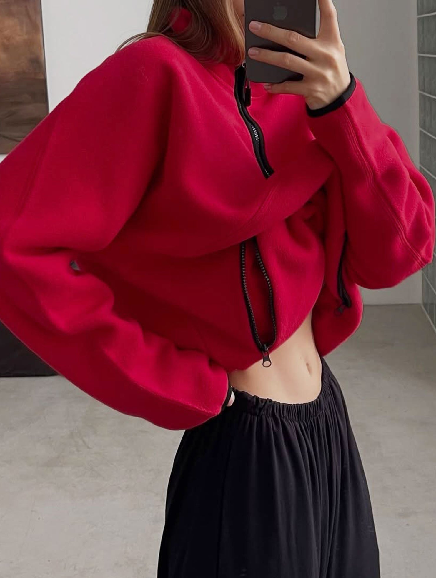 Versatile half-zip sweatshirt