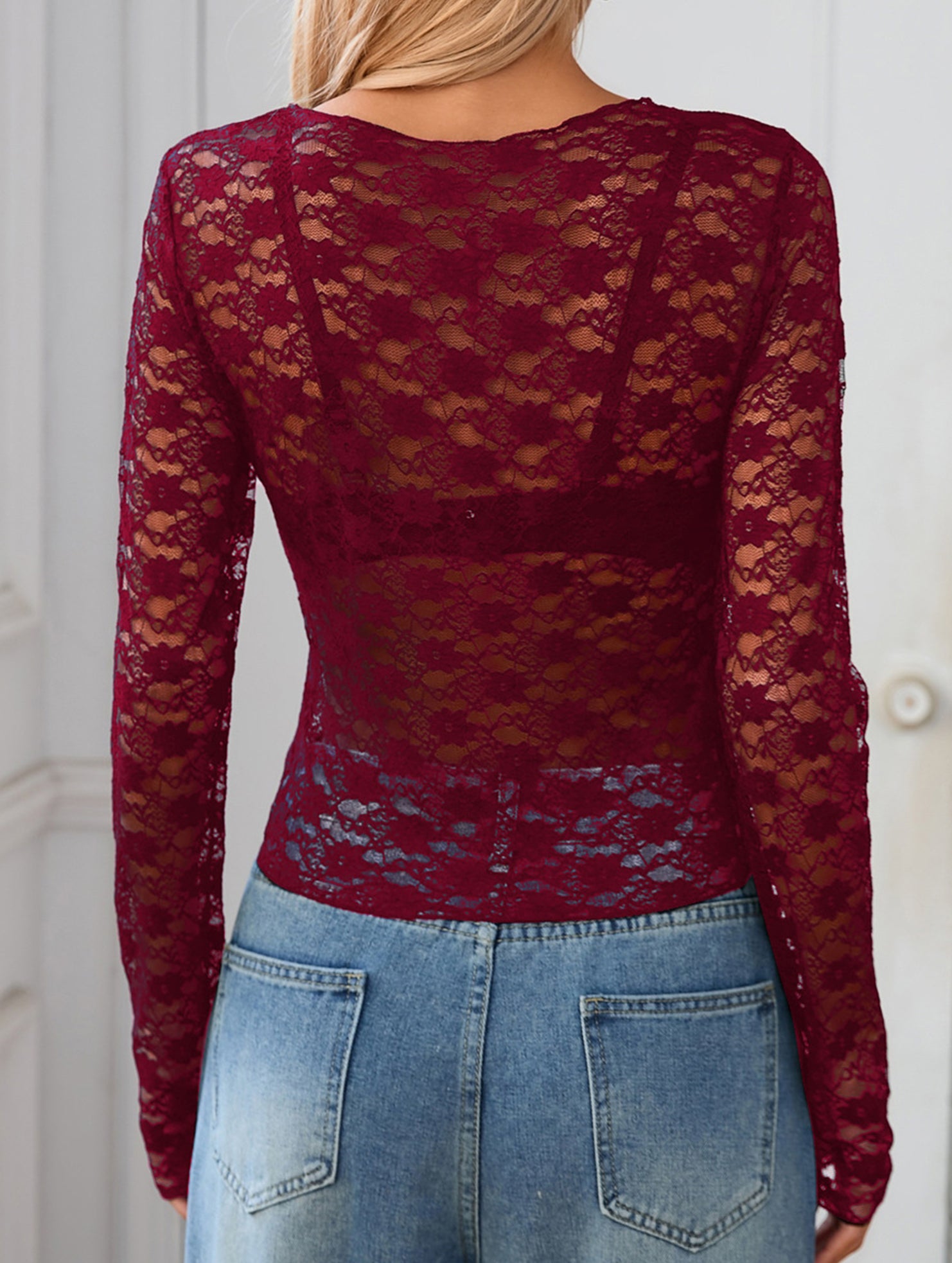 Sexy lace short shirt top